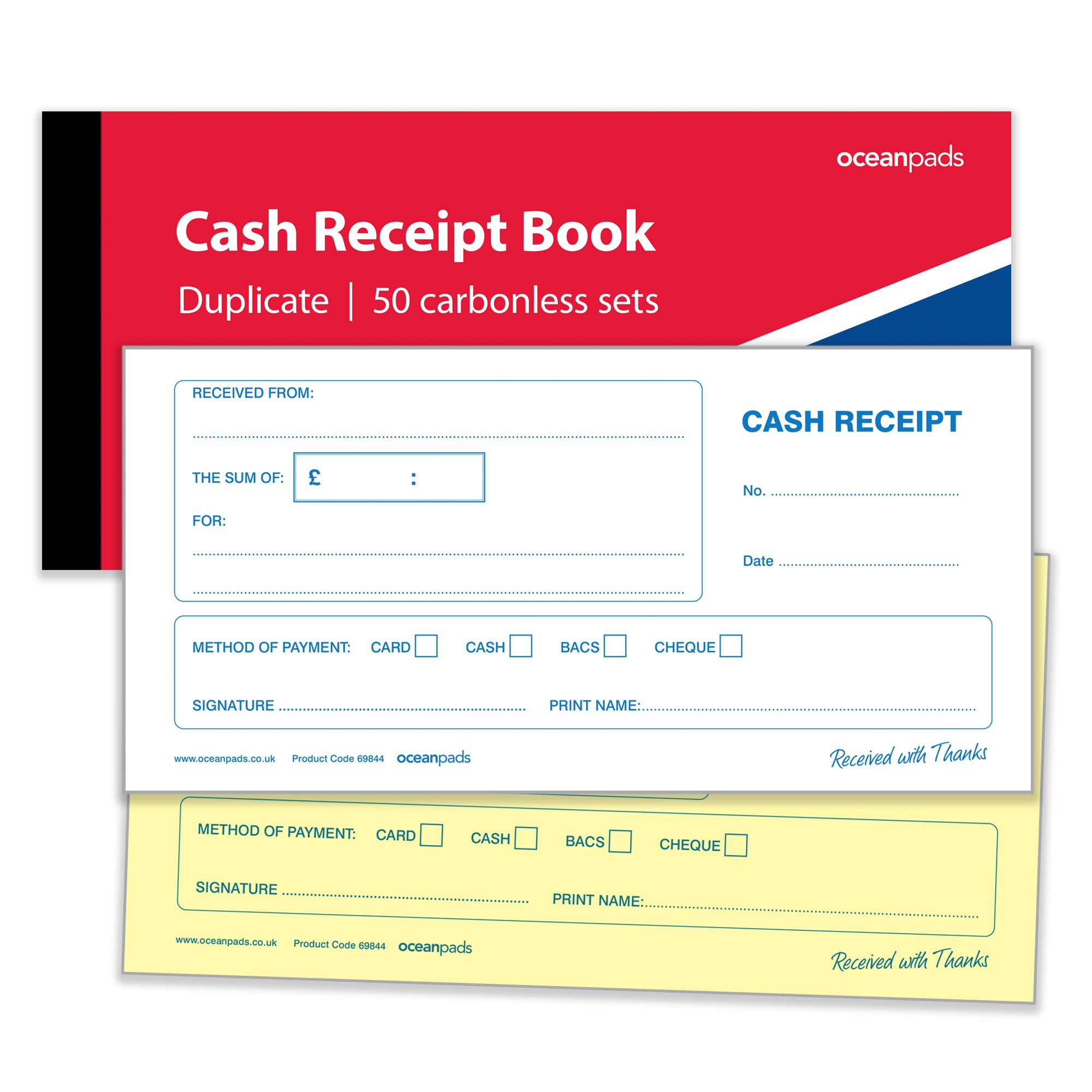 Cash Receipt Book for Schools, Businesses and Charities – Ocean Pads