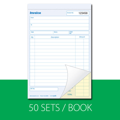 Invoice Book A5 Duplicate with VAT for Small Business Self Employed (69684)