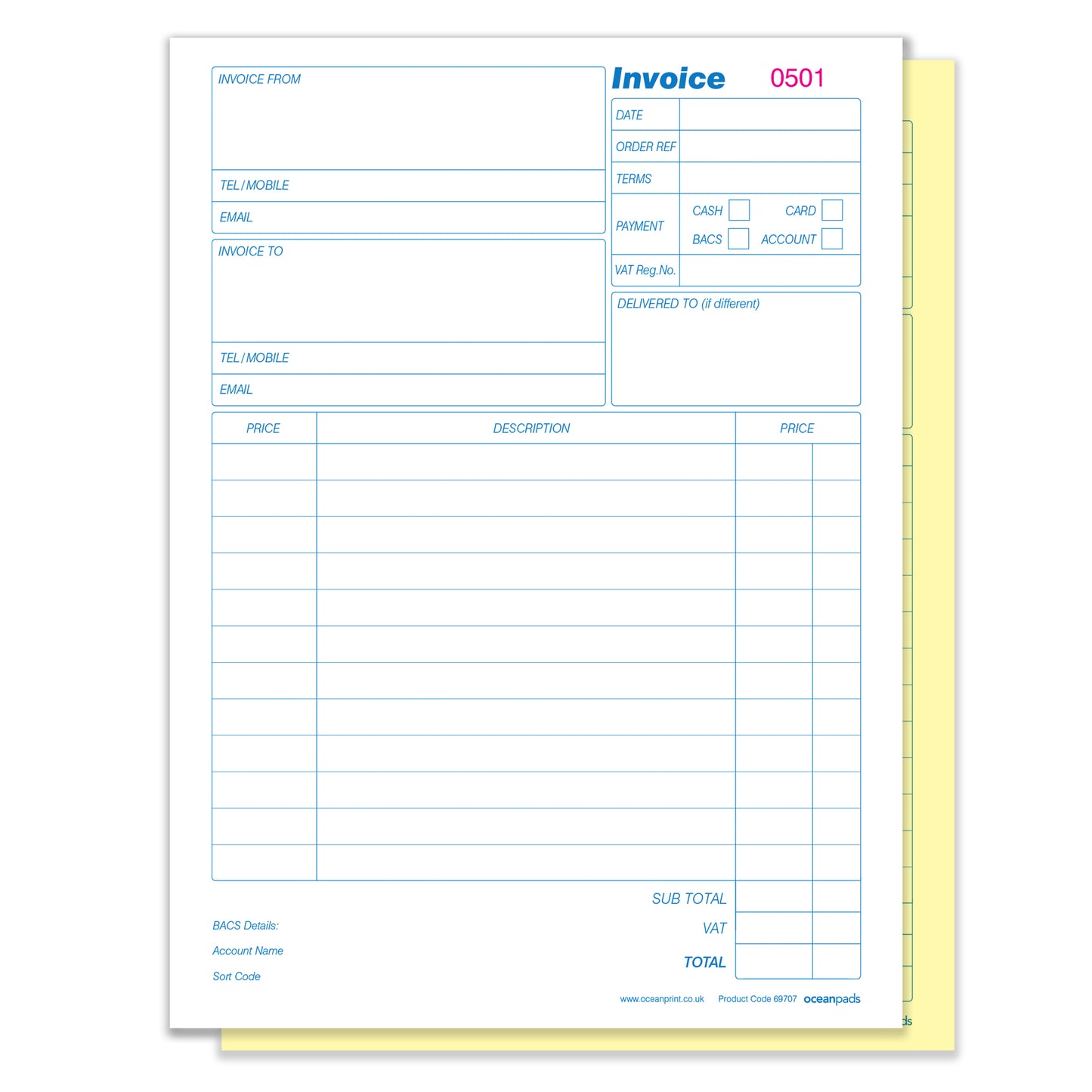 Large Invoice Book, Duplicate, A4 (69707)