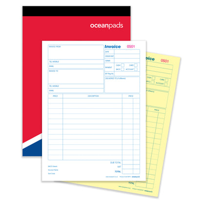 Large A4 Invoice Book, Duplicate, A4 (69707)