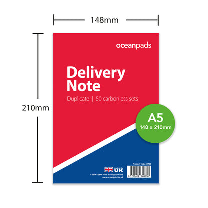 Delivery Note Book Duplicate, A5