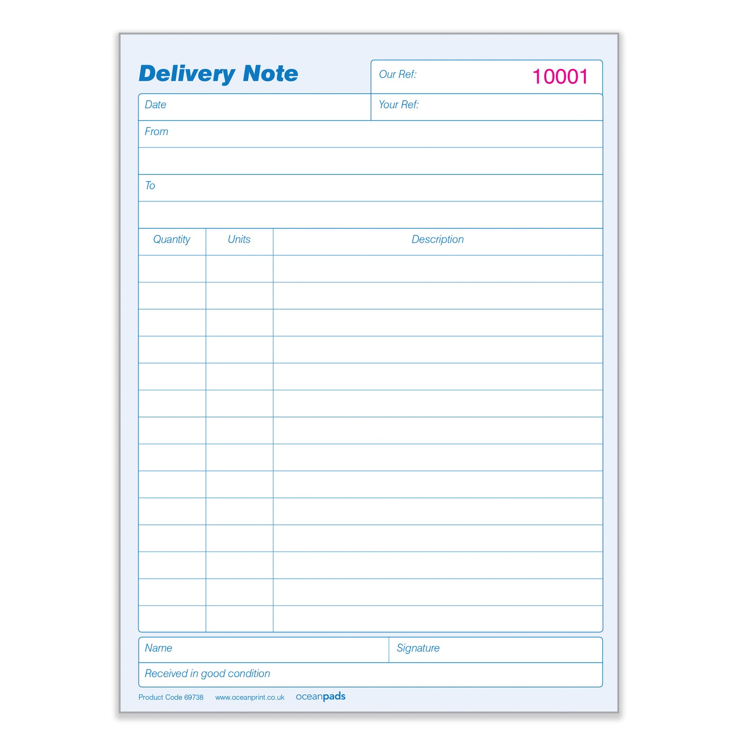 Delivery Note Book Duplicate, A5