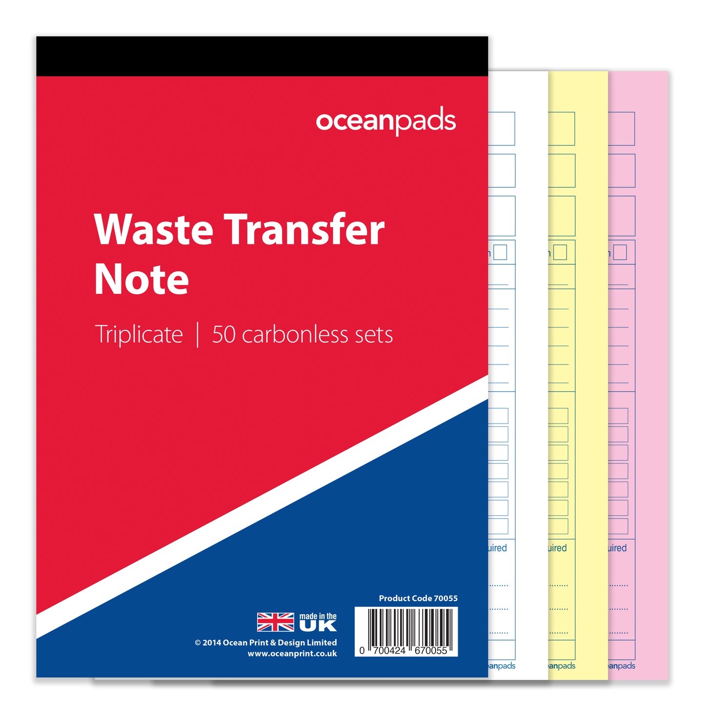 Waste Transfer Note A5 50 Sets Book 3-Part Carbonless Paper (70055)