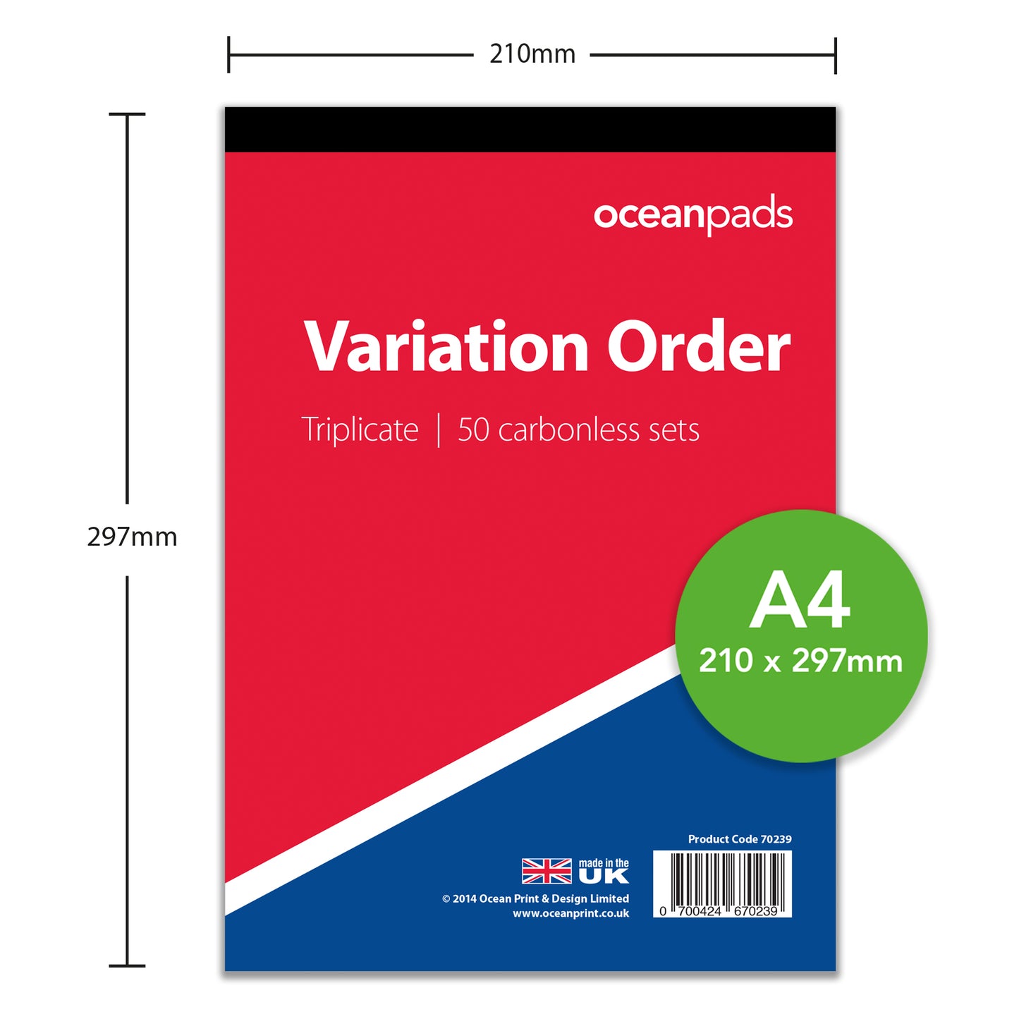 Variation Order Book for Builders, Plumbers, Carpenters, Electricians, Decorators and Other Trades (70239)