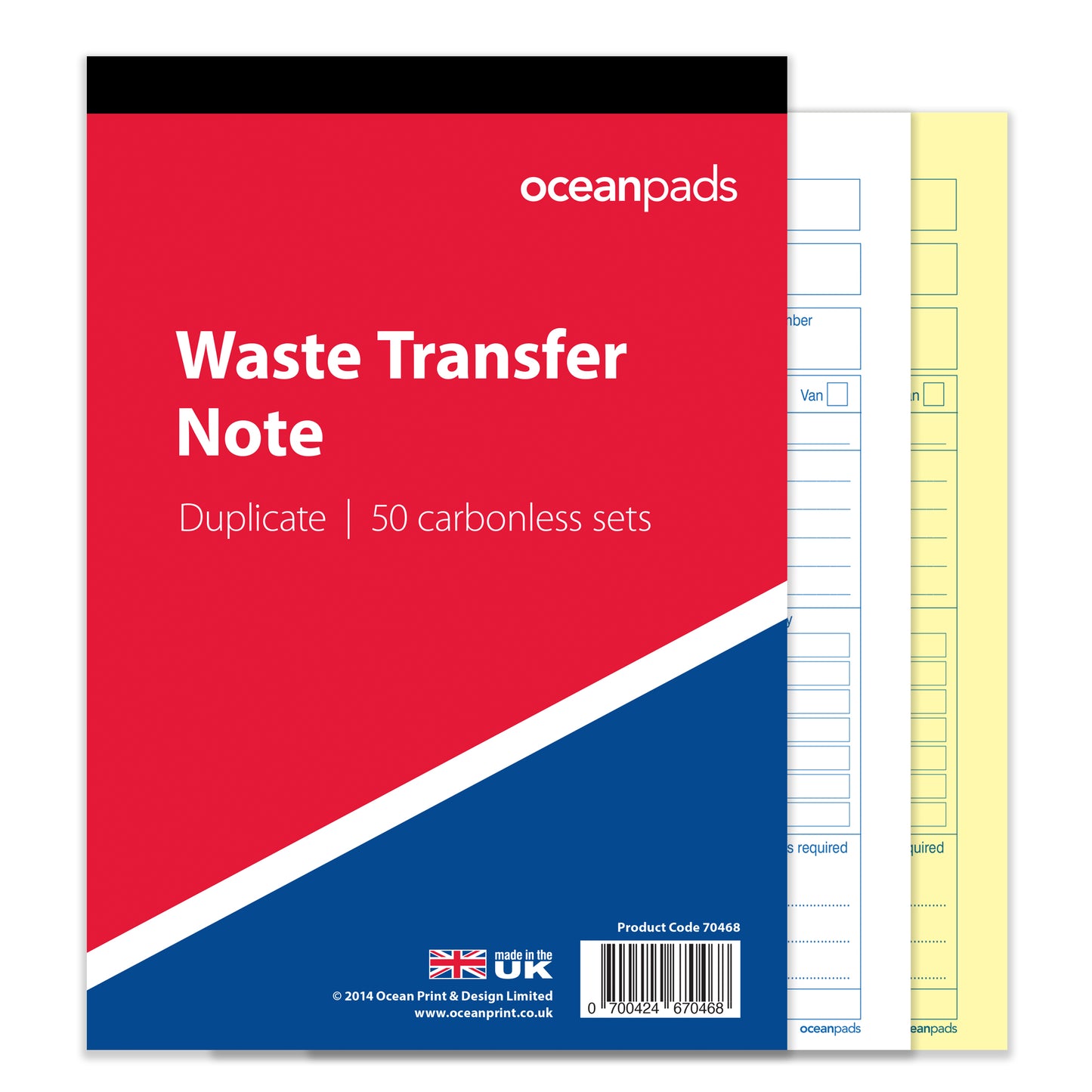 Waste Transfer Note, A5, Duplicate (70468)