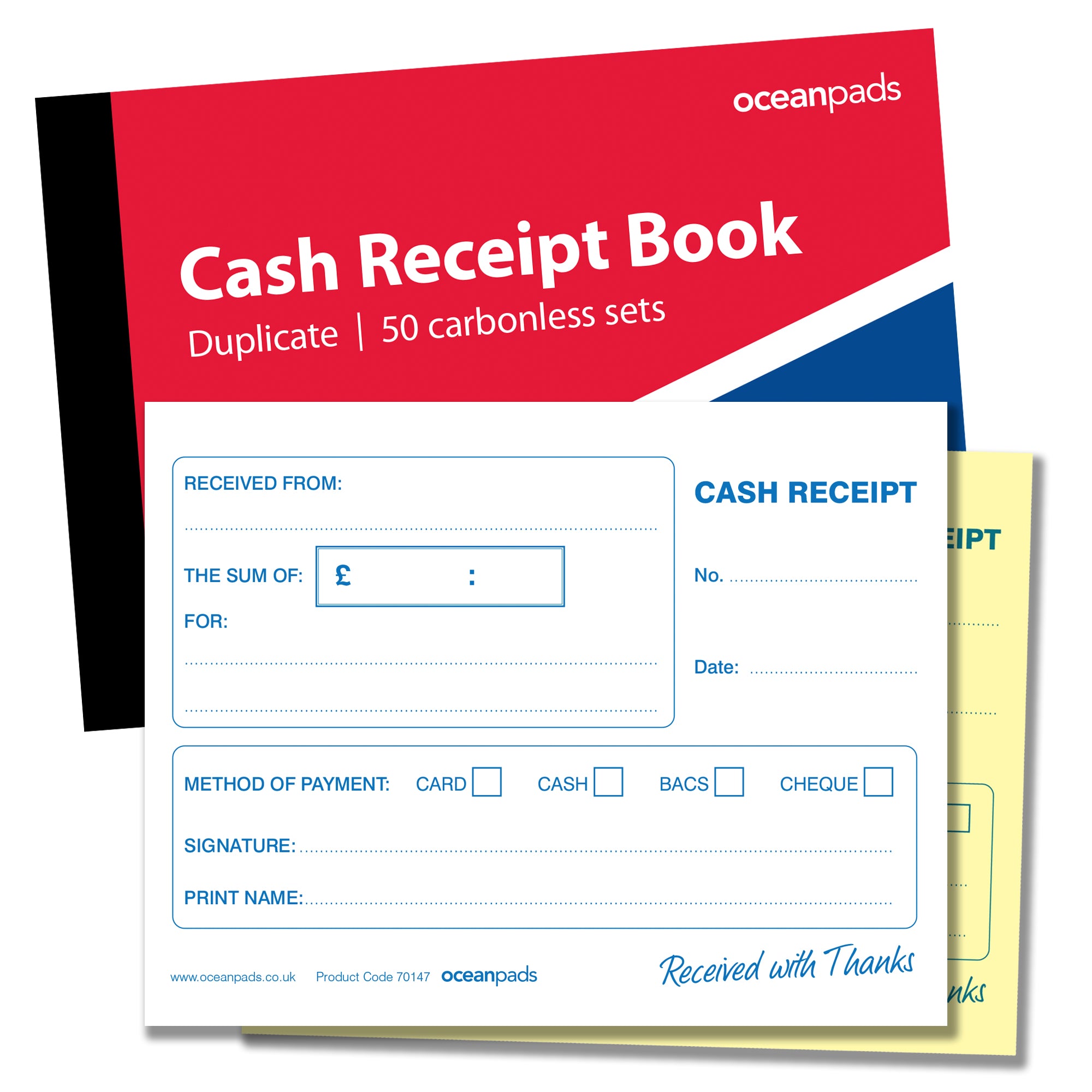 Cash Receipt Book for Small Businesses, Self Employed, Taxis, Schools ...